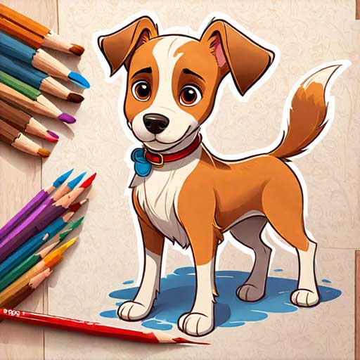 Learn-to-Draw-a-Cartoon-Dog-in-5-Easy-Steps