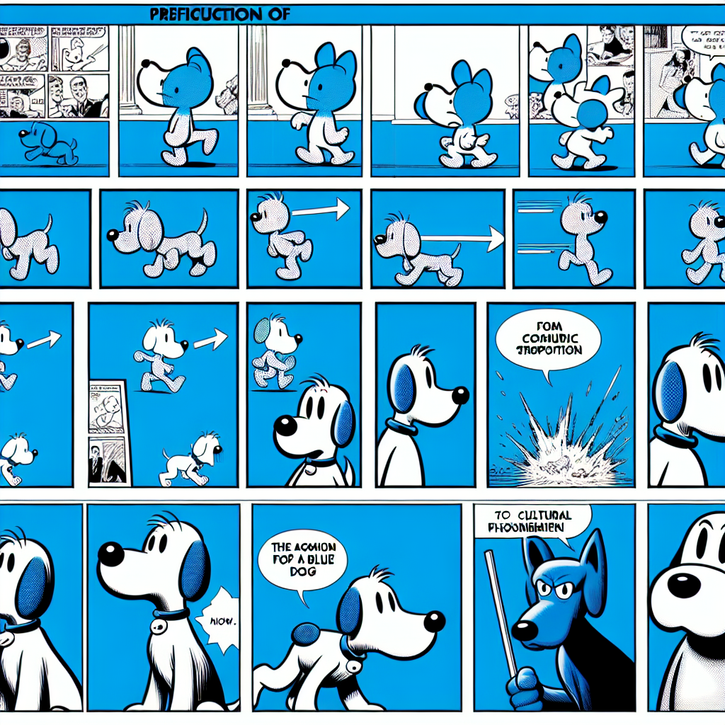 blue dog cartoon