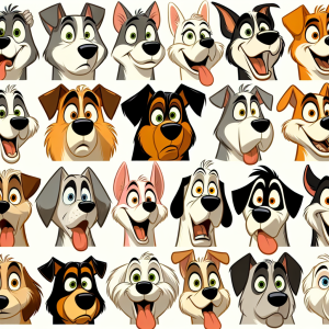 cartoon dog faces