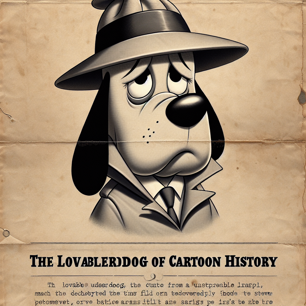 droopy faced dog cartoon