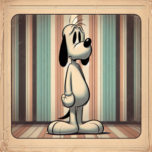 droopy faced dog cartoon