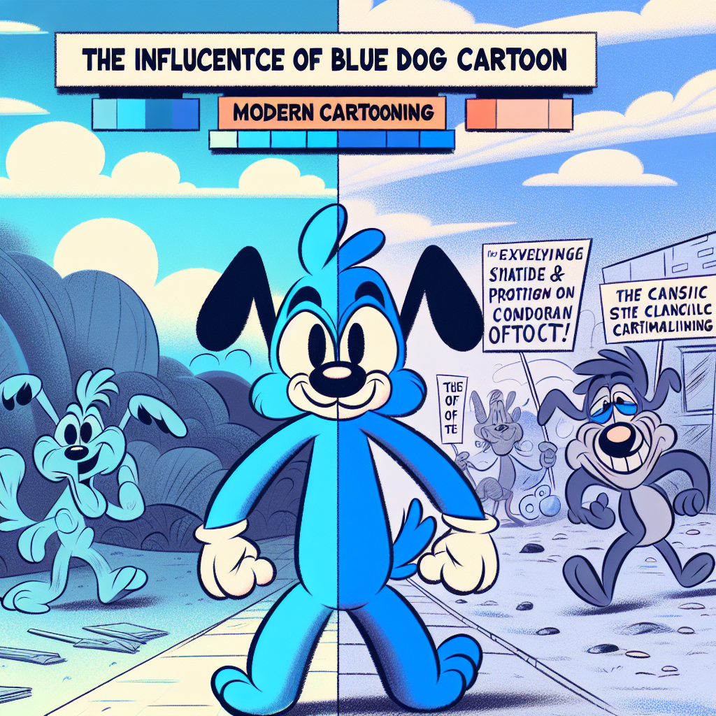 blue dog cartoon