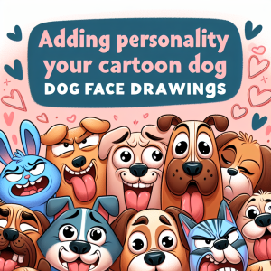 cartoon dog face drawing