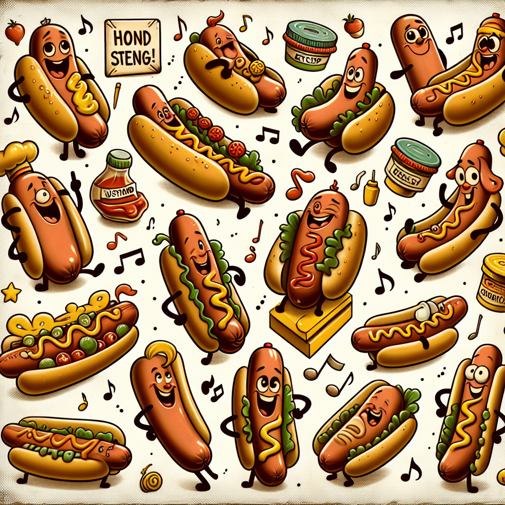 hot dog cartoon