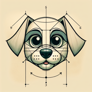 cartoon dog face drawing