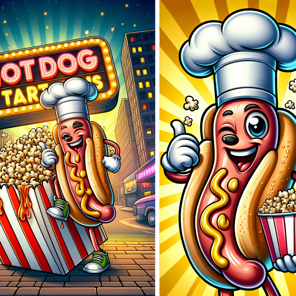 hot dog cartoon