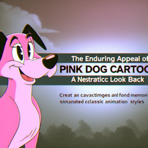 pink dog cartoon