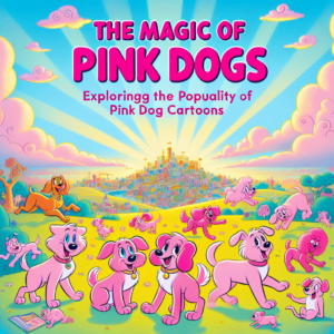 pink dog cartoon