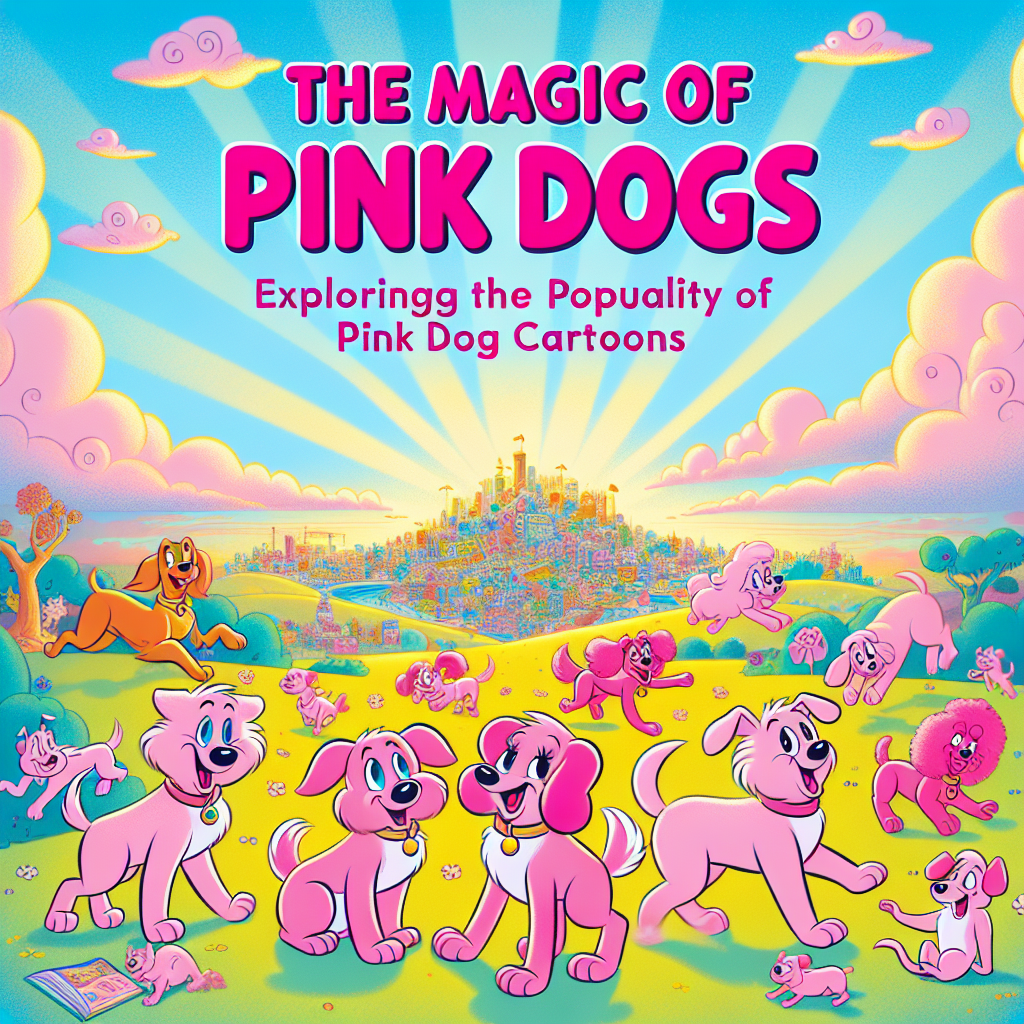 pink dog cartoon