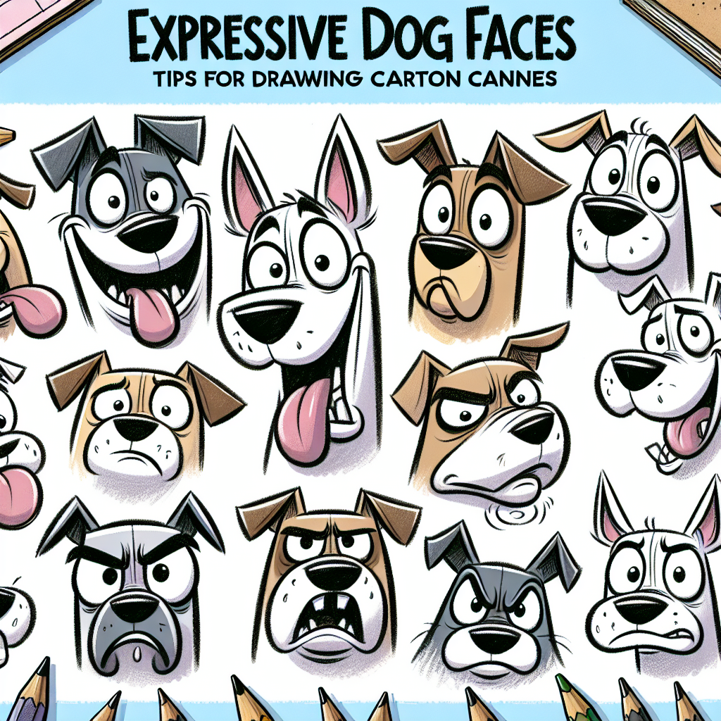 dog face drawing cartoon