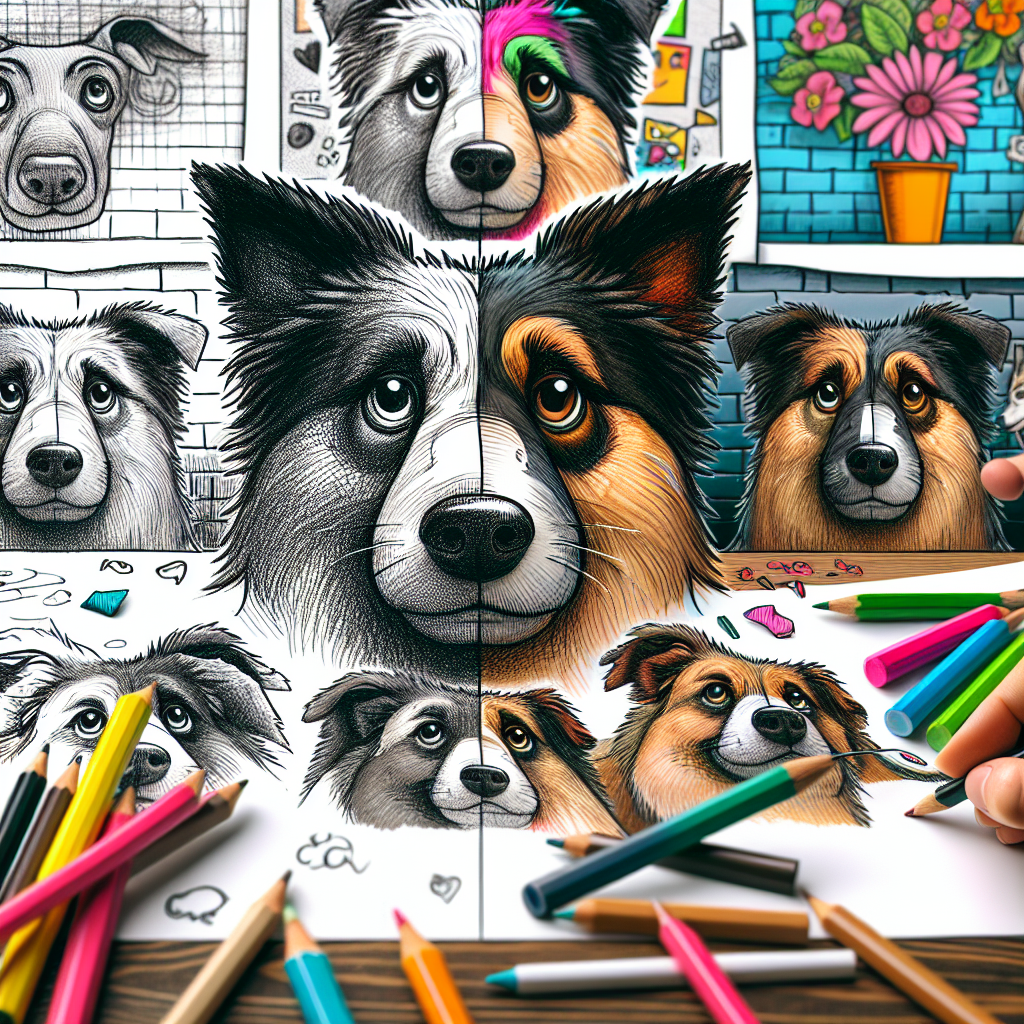 dog face cartoon drawing