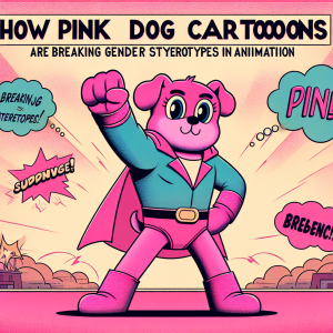 pink dog cartoon