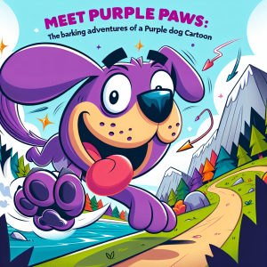 purple dog cartoon