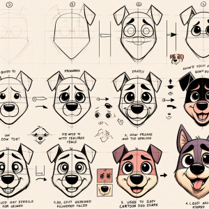 easy cartoon dog face