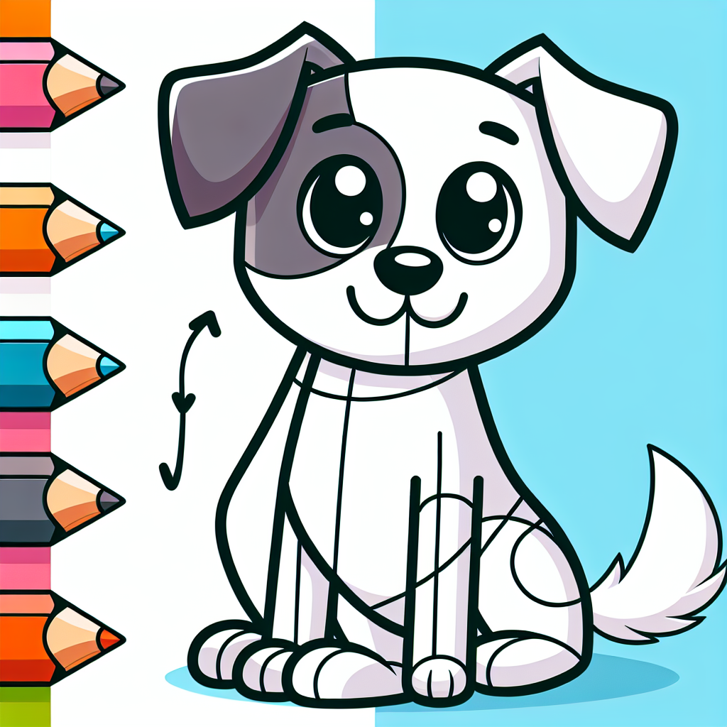 simple cartoon dog drawing