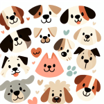 Cartoon Canines: The Charm of Simple Dog Face Designs