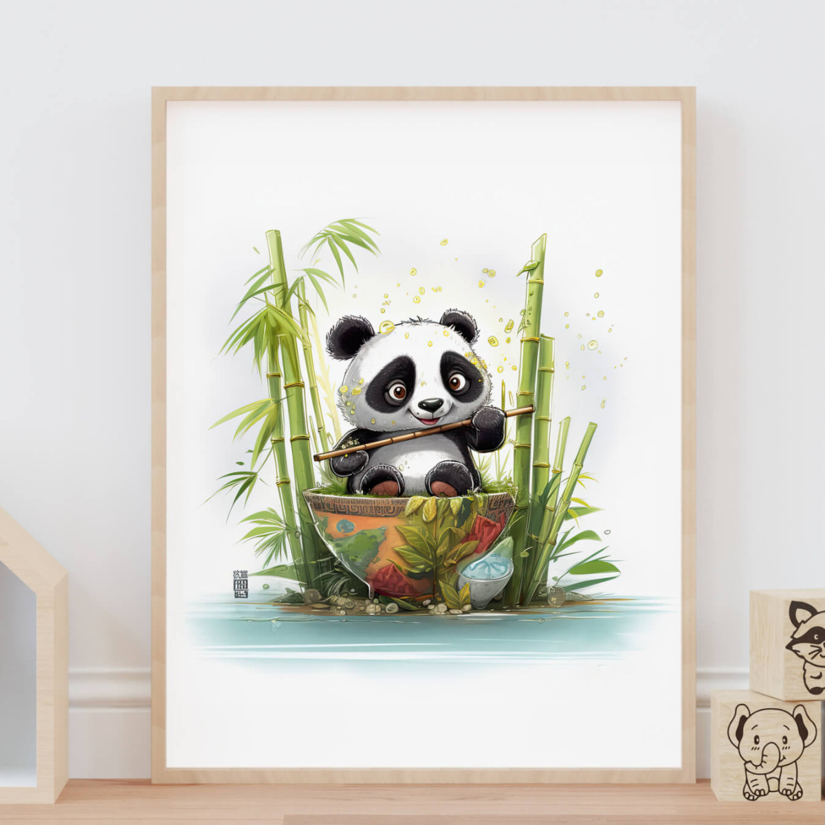 Panda wall art cheap