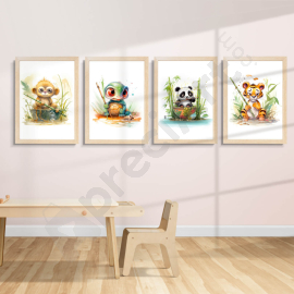 Baby Forest Animals - Wall Art Print Set of 4
