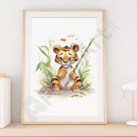 Watercolor Daniel Tiger - Digital Wall Art