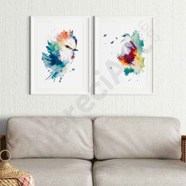 Real Bird Wings - Wall Art Print Set Of 2