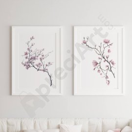 Sakura Collection - Digital Wall Art Set Of 2