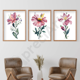 Preserved Roses Trio - Digital Wall Art Set of 3
