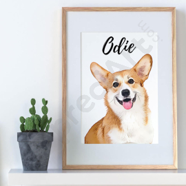 Custom Dog Portrait From Photo