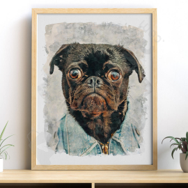 Custom Dog Portrait Watercolor