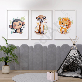 African Safari Art - Digital Wall Art Set Of 3