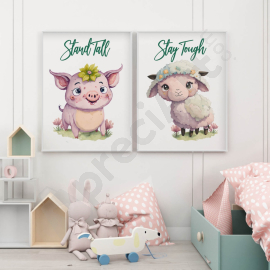 Farm Nursery Decor - Digital Wall Art Set of 2