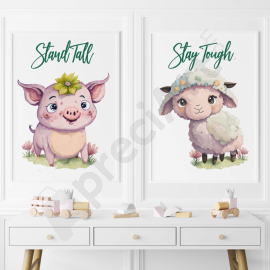 Farm Nursery Decor - Wall Art Print Set of 2