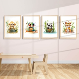 Baby Forest Animals - Wall Art Print Set of 4

