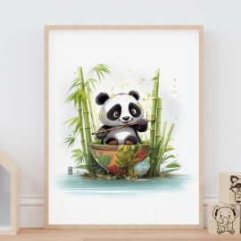 Cute Panda - Digital Wall Art