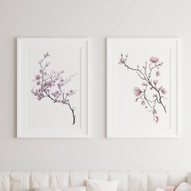 Sakura Collection - Digital Wall Art Set Of 2