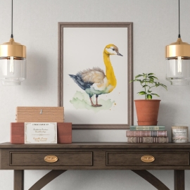 Modern Duck Paintings - Digital Wall Art Set Of 3