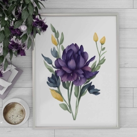 Real Touch Flowers Duo - Digital Wall Art Set Of 2
