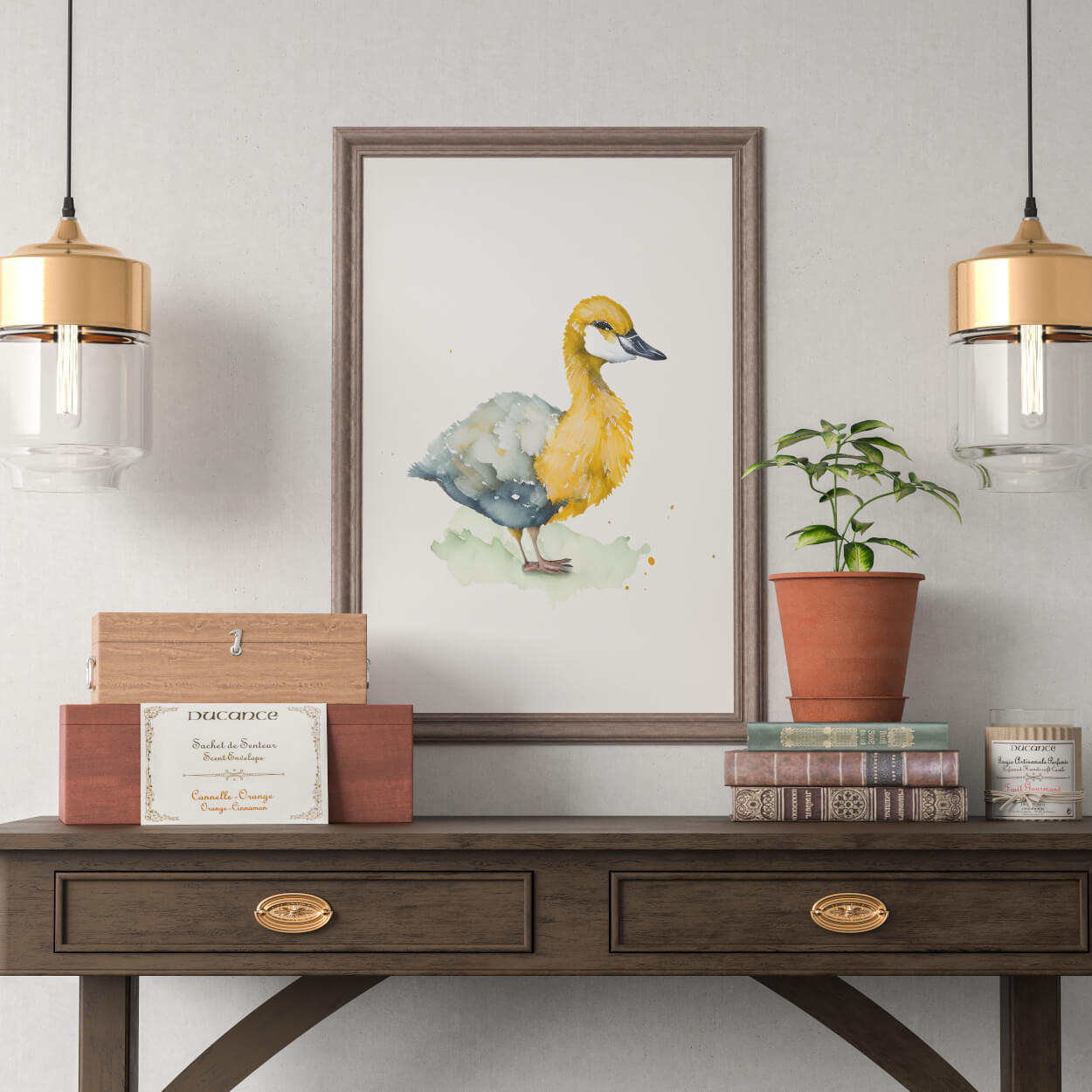 Modern Duck Paintings - Wall Art Print Set Of 3