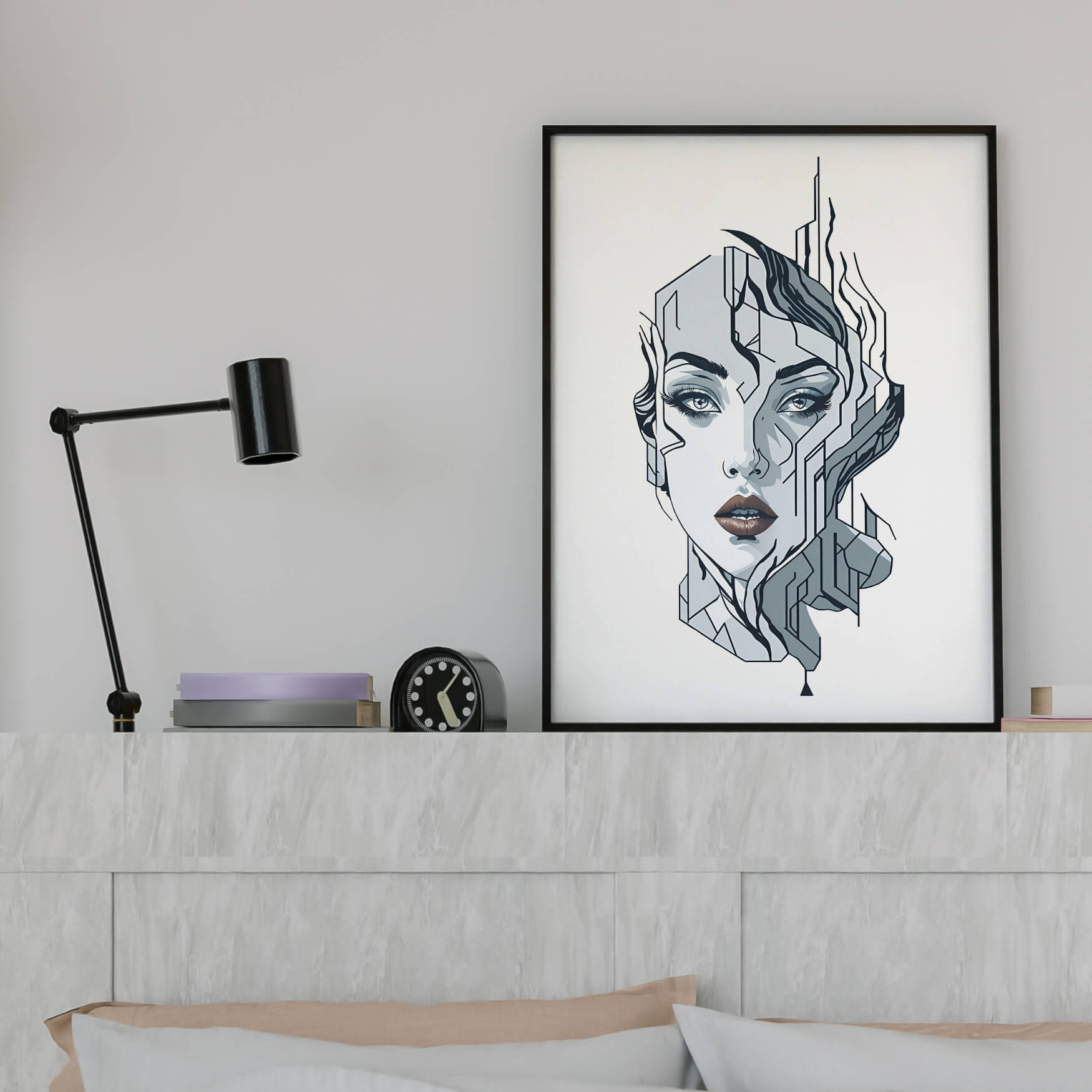 Abstract Women Illustrations - Digital Wall Art Set of 3