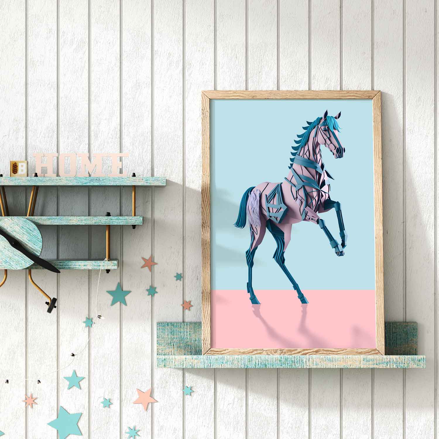 Neighing Horses - Wall Art Print Set of 3