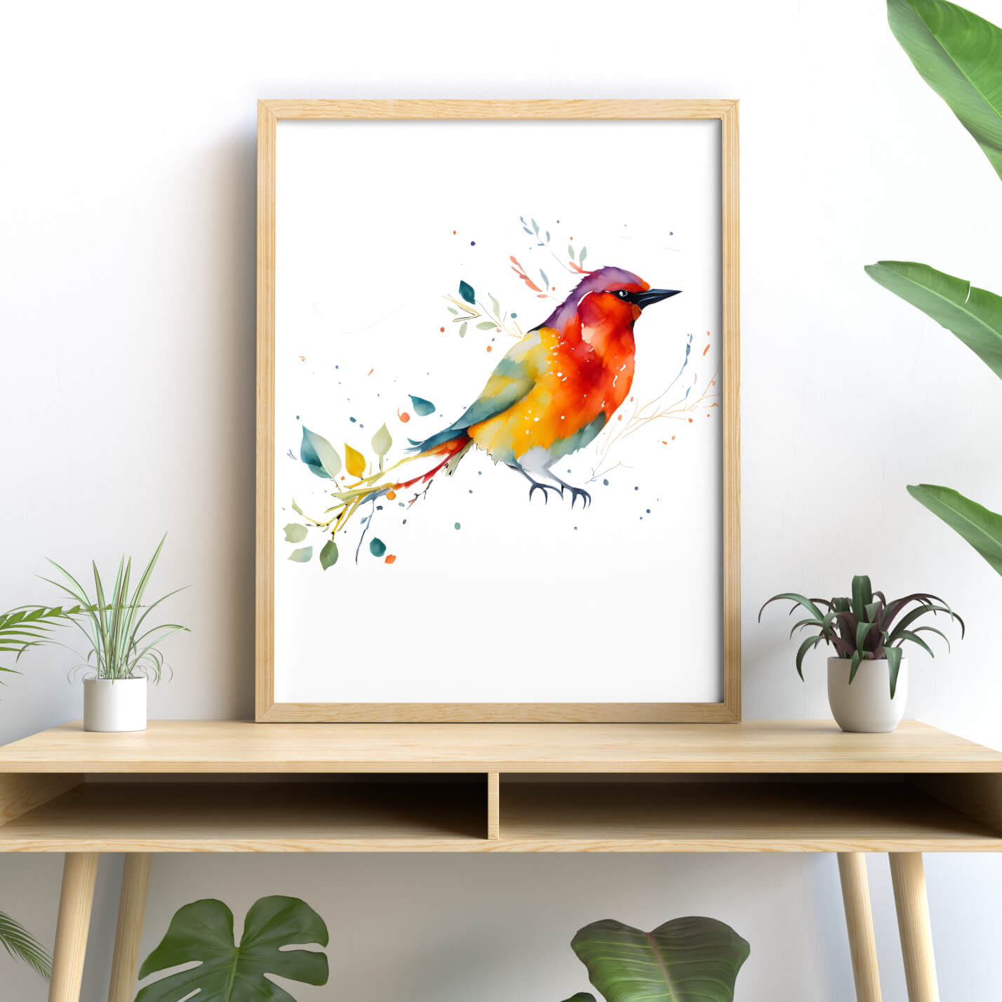 Tropical Bird Wall Art - Digital Wall Art Set Of 3