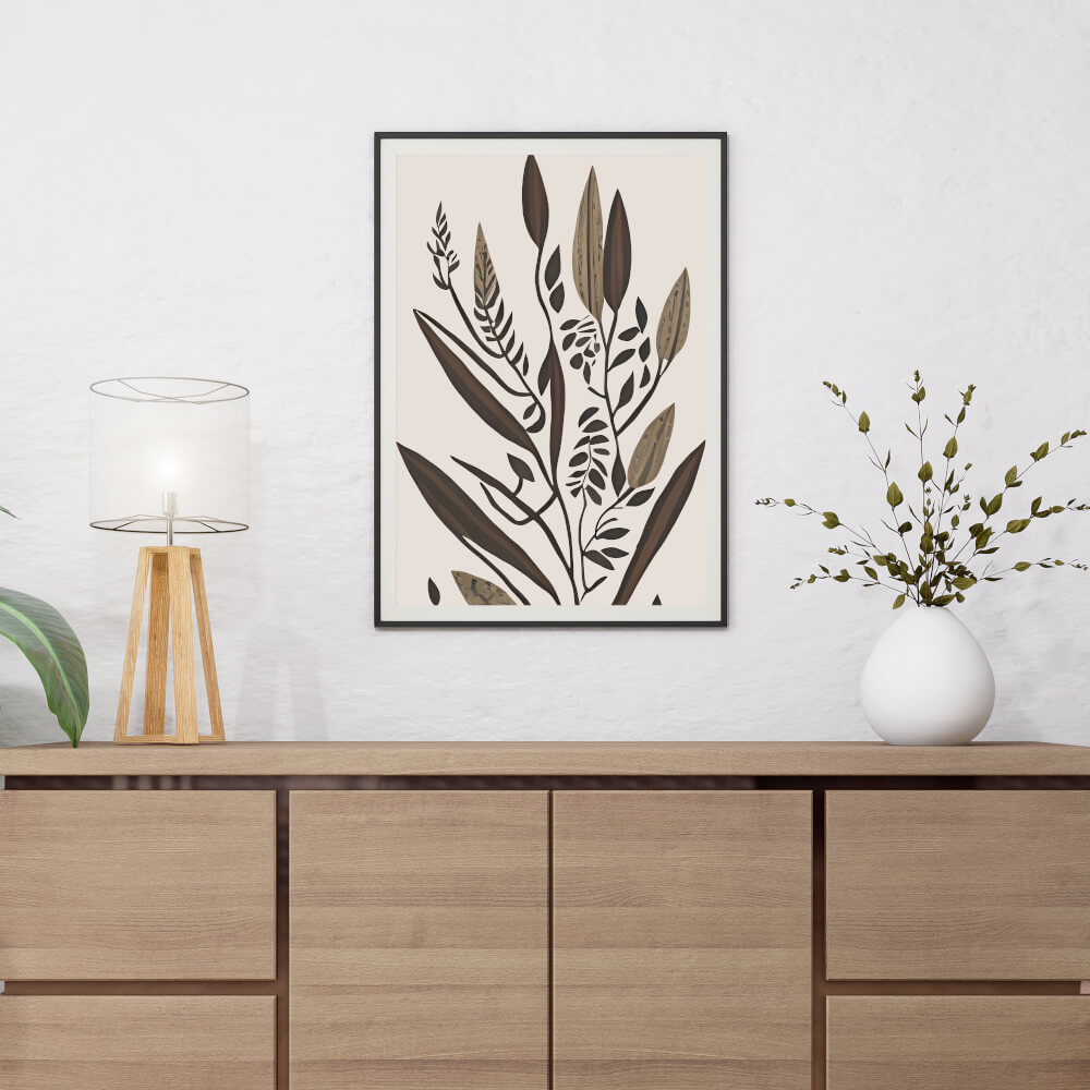 Abstract Botanical Art - Wall Art Print Set Of 2
