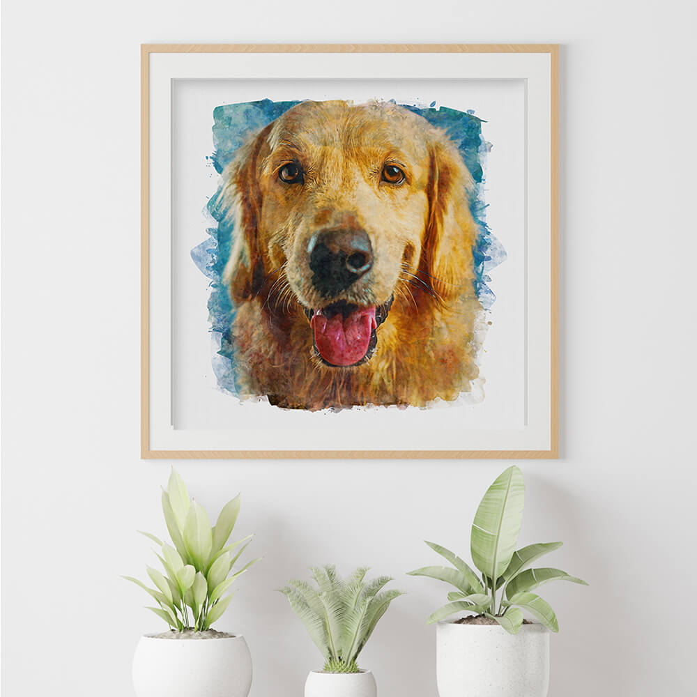 Custom Dog Portrait Watercolor